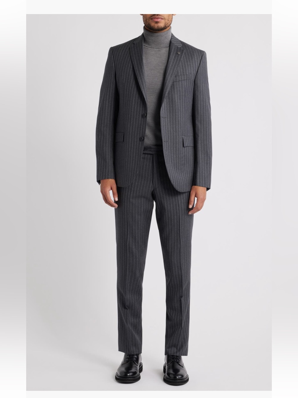 AllSaints Ross Slim Fit Striped Wool Suit, Size 36 Short